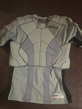 Schutt DNA Men's Padded Compression Shirt in Light Gray